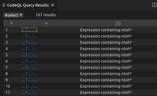 CodeQL output: NetworkByteSwap complete set  /2020/codeql-uboot-bug-hunting/04.png