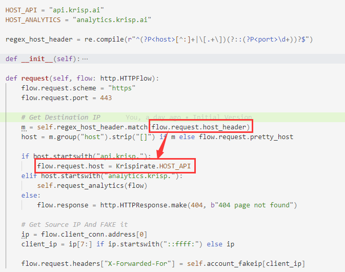 Code snippet: Correct the request destination host  /2020/mitmproxy-mock-api/05.png